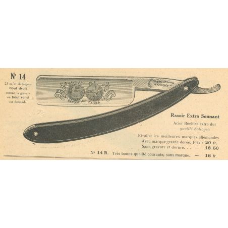 Straight razors Razor Médaille d'or Exposition Alger 1921