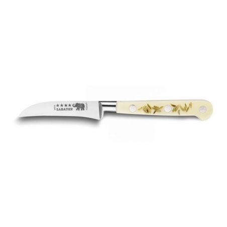 Couteau d'office bec d'oiseau en acier inoxydable Jean Dubost Argent et  Marron - Achat & prix