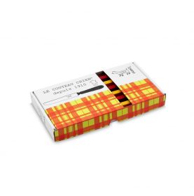 Chien ® CHIEN® MANCHE ROUGE X 3 - MANCHE JAUNE X 3 boite MADRAS