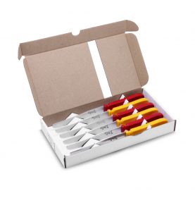 Chien ® CHIEN® RED HANDLE X 3 - YELLOW HANDLE X 3 MADRAS box