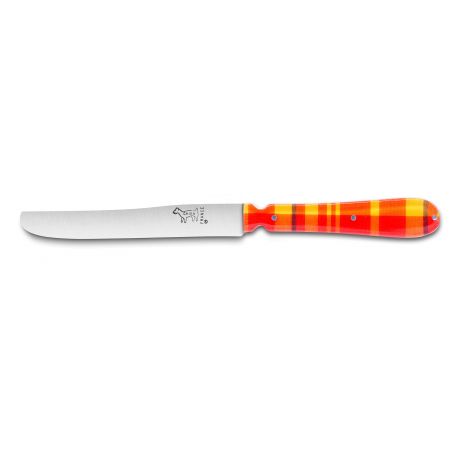 NEW CHIEN® knife real madras fabric resin inlay