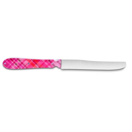 NEW CHIEN® knife real madras fabric resin inlay