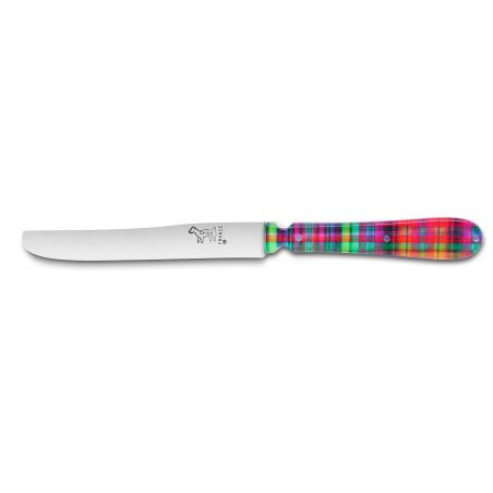 NEW CHIEN® knife real madras fabric resin inlay