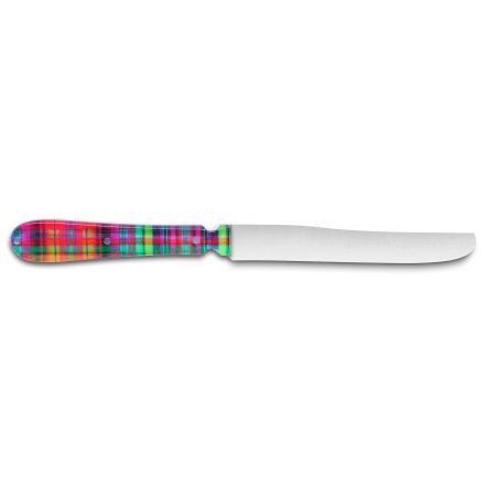 NEW CHIEN® knife real madras fabric resin inlay