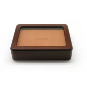 Razors accessories Box for 7 razors with rounded edges and glass lid