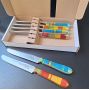 NEW copy of 6 CHIEN® knife with multicolored handle in white carton box
